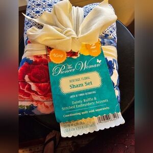 The Pioneer Woman Heritage Floral Sham Set - Blue, Red, White